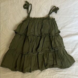 Green Tiered Ruffle Dress